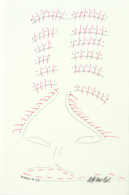face, dot, slash,