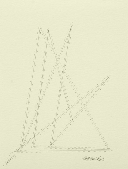 triangles, pencil, paper, drawing,