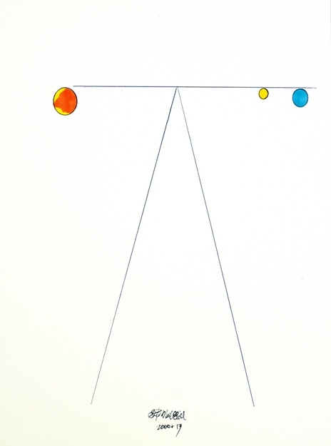 balance, face, triangle,