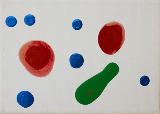 puddles, acrylic painting,