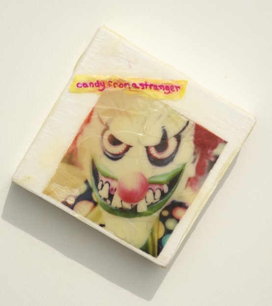candy from a stranger, scary clown,