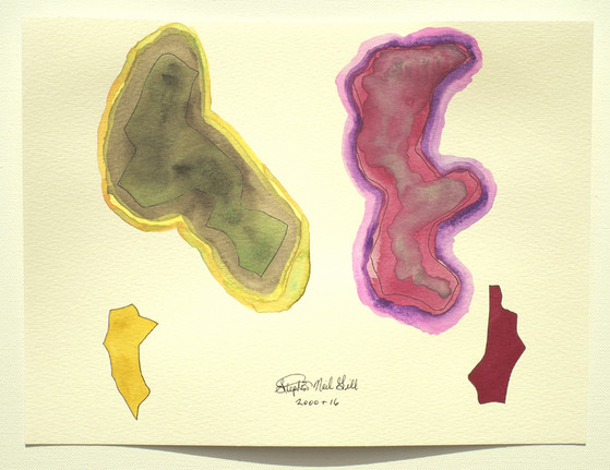 islands, watercolor,