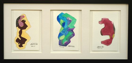 three panel, framed, stephen neil gill,