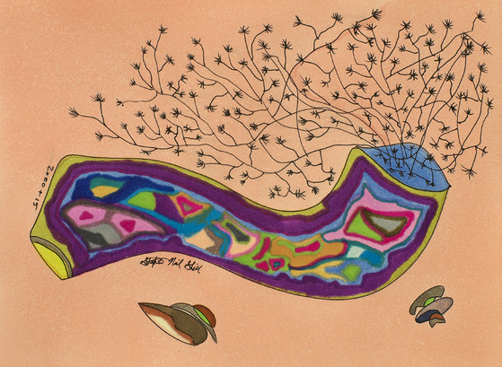 psychedelic, sprout, drawing,