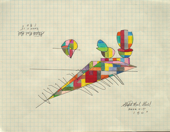 metallic pencil, unknown, grid, sub-space.