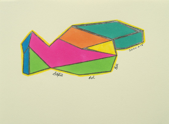 boat, face, color field, color block,