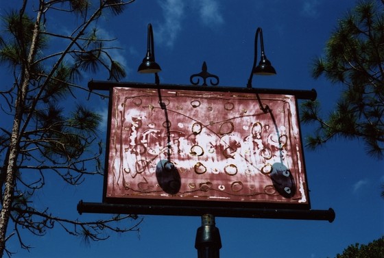 Sign, time, deteriorate, lamp,